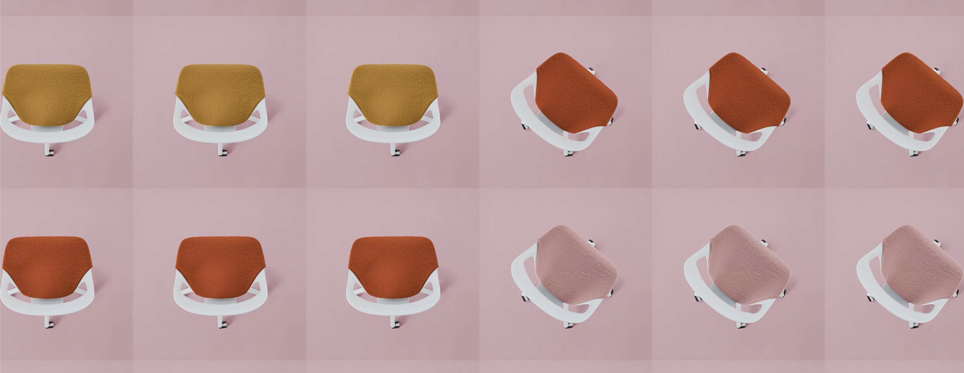 Ein spielerisches und fesselndes Video, das den Herman Miller Zeph-Bürostuhl in einer Reihe von leuchtenden Farben präsentiert.