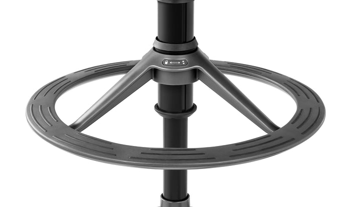 Close up of foot support on Aeron stool