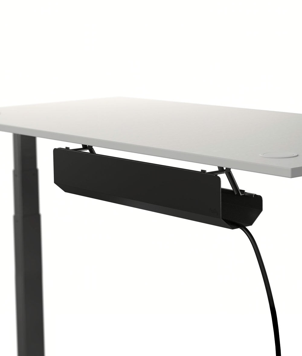 Ein schwarzes Jarvis-Kabelmanagement-Kit von Herman Miller.